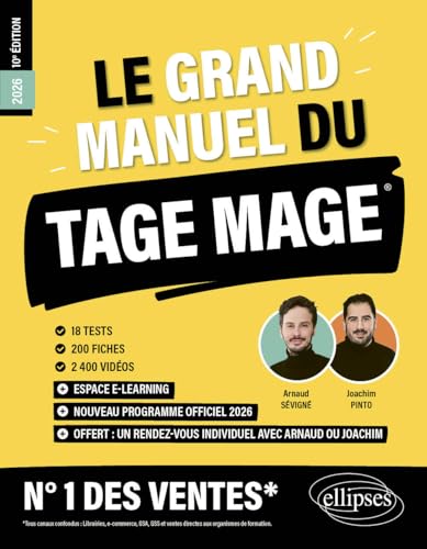 Le grand manuel du TAGE MAGE®<br>18 tests, 200 fiches, 2 400 ...