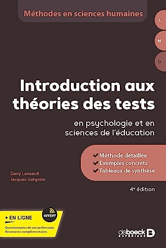Introduction aux théories des tests<br>en psychologie et en s...