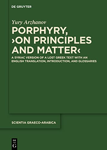 Porphyry, 'On principles and matter'<br>a Syriac version of a...
