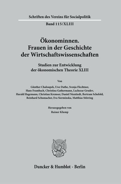 Ökonominnen<br>Frauen in der Geschichte der Wirtschaftswisse...