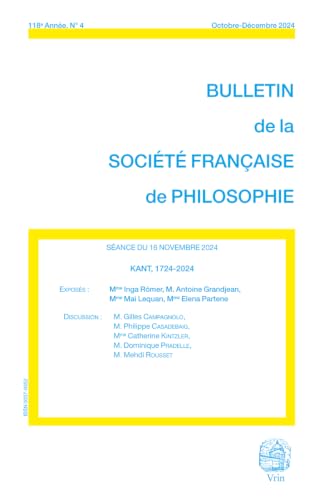 Kant, 1724-2024 : séance du 16 novembre 2024