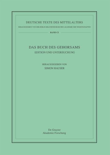 Das Buch des Gehorsams : Edition und Untersuchung