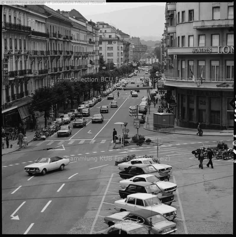 <strong>A droite, l'hôtel de Fribourg et la brasserie Gambrinus </strong>