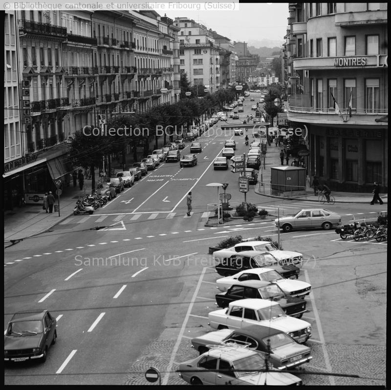 <strong>A droite, l'hôtel de Fribourg et la brasserie Gambrinus </strong>